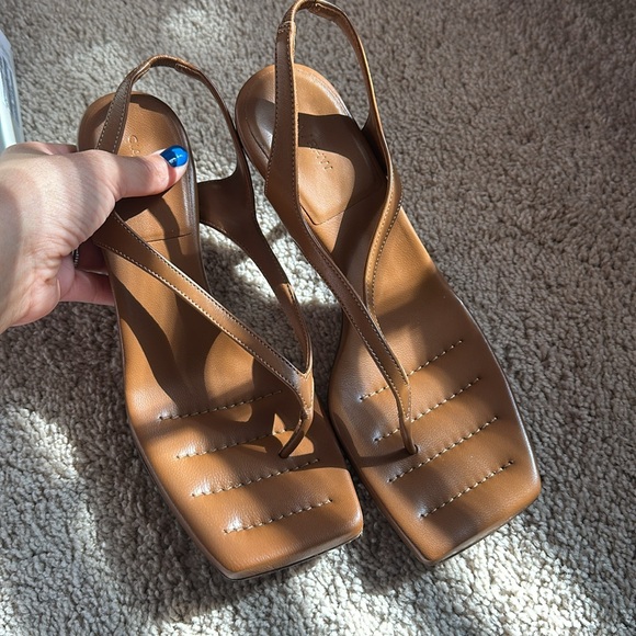 GIA BORGHINI x RHW Rosie 13 Leather Thong Sandals Brown - Picture 3 of 8